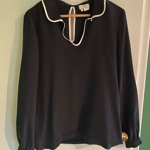 M Kate Spade black silk blouse